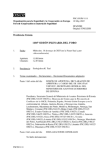 Diario de la 1105ª Sesión plenaria del Foro de Cooperación en materia de Seguridad