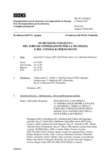 Giornale della 94a Riunione congiunta del Foro di cooperazione per la sicurezza e del Consiglio permanente