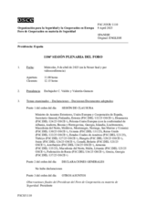 Diario de la 1104ª Sesión plenaria del Foro de Cooperación en materia de Seguridad