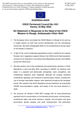 Statement by the Polish EU Presidency in response to the report by the Head of the OSCE Mission to Skopje, Ambassador Kilian Wahl