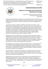 Statement by the Delegation of the United States of America in response to the report by the Head of the OSCE Mission to Skopje, Ambassador Kilian Wahl