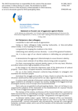 Statement by the Delegation of Ukraine on the Russian Federation’s ongoing aggression against Ukraine