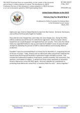 Statement by the Delegation of the United States of America on the Victory Day for World War II