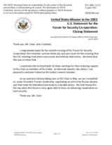 Closing statement by the Delegation of the United States of America