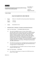 Journal der 1106. Plenarsitzung des Forums für Sicherheitskooperation