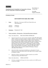 Diario de la 1106ª Sesión plenaria del Foro de Cooperación en materia de Seguridad