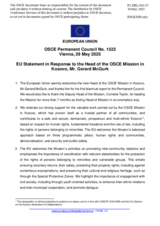 Statement by the Polish EU Presidency in response to the report by the Head of the OSCE Mission in Kosovo, Ambassador Gerard McGurk