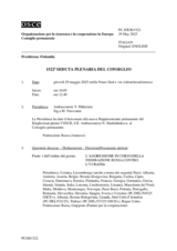 Giornale della 1522a Seduta plenaria del Consiglio permanente