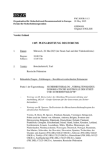 Journal der 1107. Plenarsitzung des Forums für Sicherheitskooperation