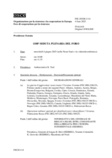 Giornale della 1108a Seduta plenaria del Foro di cooperazione per la sicurezza