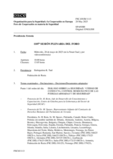 Diario de la 1107ª Sesión plenaria del Foro de Cooperación en materia de Seguridad