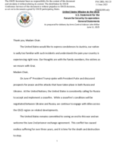 Statement by the Delegation of the United States of America on Russia’s war of aggression against Ukraine 