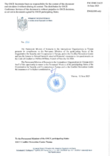 Response by the Delegation of Romania to the Questionnaire on the Code of Conduct on Politico-Military Aspects of Security