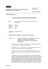 Journal of the 1110th Plenary Meeting of the Forum for Security Co-operation