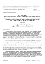 Statement by the Delegation of the Russian Federation on military exercises conducted by NATO member States