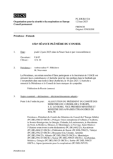 Journal de la 1524ème séance plénière du Conseil permanent