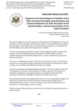 Statement by the Delegation of the United States of America in response to the Financial Report and Financial Statements for the year ended 31 december 2024 and the Report of the External Auditor