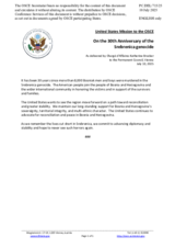 Statement by the Delegation of the United States of America on the 30th anniversary of the Srebrenica genocide, marked in July 2025