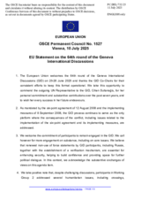 Statement by the Danish EU Presidency on the 64th round of the Geneva International Discussions, held on 25 and 26 June 2025