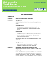 OSCE Chairpersonship Youth Forum - Draft Annotated Agenda