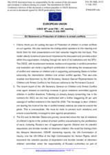 Statement by the Danish EU Presidency on protection of children in armed conflicts