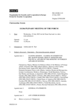 Journal of the 1113th Plenary Meeting of the Forum for Security Co-operation