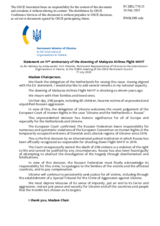 Statement by the Delegation of Ukraine on the 11 years since the downing of Malaysia Airlines Flight MH17