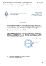 Information Exchange by the Delegation of Belgium on Conventional Arms Transfer