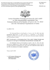 Response by the Delegation of Latvia to the Questionnaire on Participating States’ Policy and/or National Practices and Procedures for the Export of Conventional Arms and Related Technology Response by the Delegation of Latvia to the Questionnaire on Participating States’ Policy and/or National Practices and Procedures for the Export of Conventional Arms and Related Technology