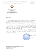 Response by the Delegation of Belarus to the Questionnaire on Participating States’ Policy and/or National Practices and Procedures for the Export of Conventional Arms and Related Technology