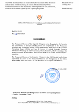 Information Exchange by the Delegation of Cyprus on Conventional Arms Transfer Information Exchange by the Delegation of Cyprus on Conventional Arms Transfer