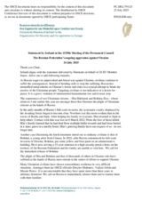 Statement by the Delegation of Ireland on the Russian Federation’s ongoing aggression against Ukraine
