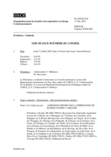 Journal de la 1528ème séance plénière du Conseil permanent