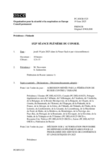 Journal de la 1525ème séance plénière du Conseil permanent