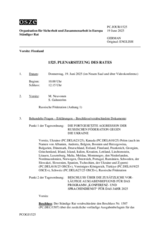 Journal der 1525. Plenarsitzung des Ständigen Rates 