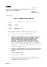 Journal der 1111. Plenarsitzung des Forums für Sicherheitskooperation