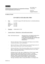 Giornale della 1110a Seduta plenaria del Foro di cooperazione per la sicurezza