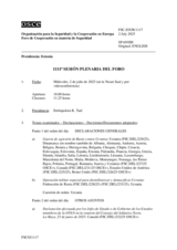 Diario de la 1111ª Sesión plenaria del Foro de Cooperación en materia de Seguridad