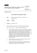 Diario de la 1112ª Sesión plenaria del Foro de Cooperación en materia de Seguridad