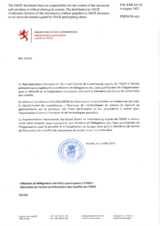 Response by the Delegation of Luxembourg to the Questionnaire on Participating States’ Policy and/or National Practices and Procedures for the Export of Conventional Arms and Related Technology Response by the Delegation of Luxembourg to the Questionnaire on Participating States’ Policy and/or National Practices and Procedures for the Export of Conventional Arms and Related Technology