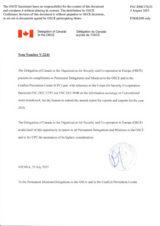 Information Exchange by the Delegation of Canada on Conventional Arms Transfer Information Exchange by the Delegation of Canada on Conventional Arms Transfer