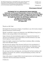 Statement by the Delegation of Japan on the Permanent Council adopted Decision No. 1510