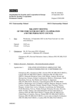 Journal of the 96th Joint Meeting of the Forum for Security Co-operation and the Permanent Council
