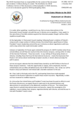 Statement by the Delegation of the United States of America on the Russian Federation’s ongoing aggression against Ukraine