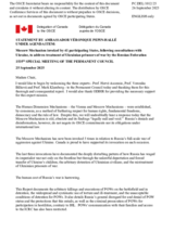Statement by the Delegation of Canada on the Moscow Mechanism invoked by 41 participating States, following consultations with Ukraine, to address treatment of Ukrainian prisoners of war by the Russian Federation 