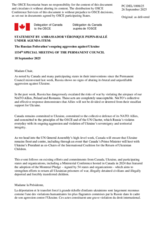 Statement by the Delegation of Canada on the Russian Federation’s ongoing aggression against Ukraine