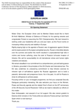 Opening statement by the Danish EU Presidency