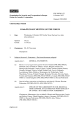 Journal of the 1116th Plenary Meeting of the Forum for Security Co-operation