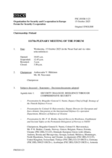 Journal of the 1117th Plenary Meeting of the Forum for Security Co-operation