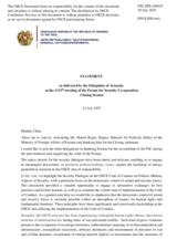 Closing statement by the Delegation of Armenia